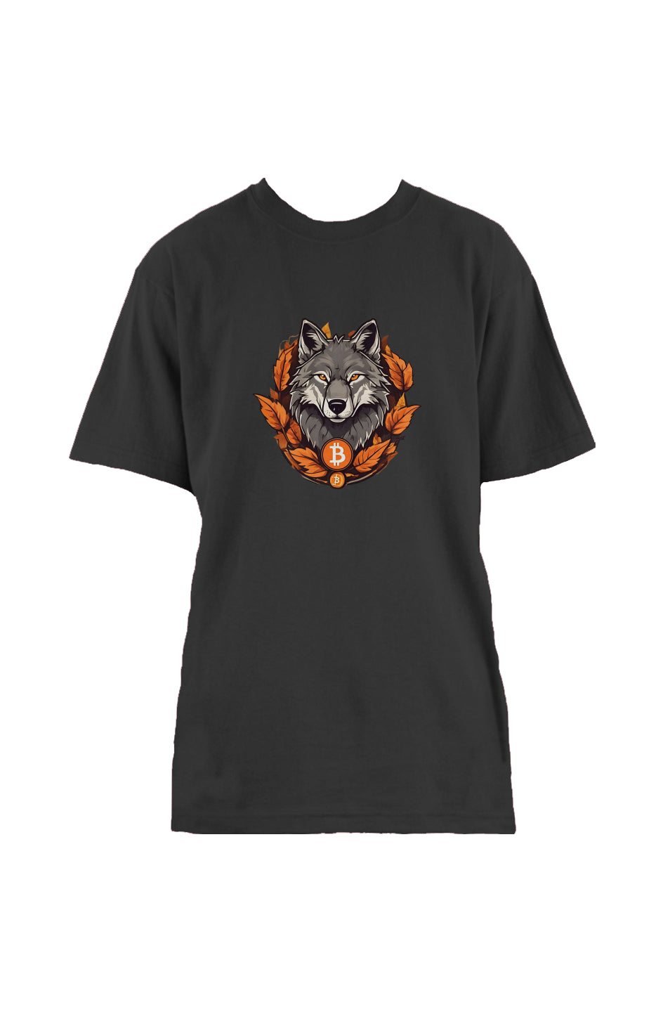 Oversize - Autumn collection t-shirt 'Choose your logo Bitcoin' Wolf