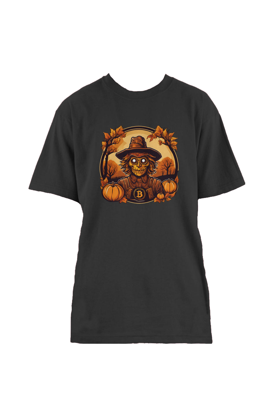 Oversize - Autumn collection t-shirt 'Choose your logo Bitcoin' Scarecrow